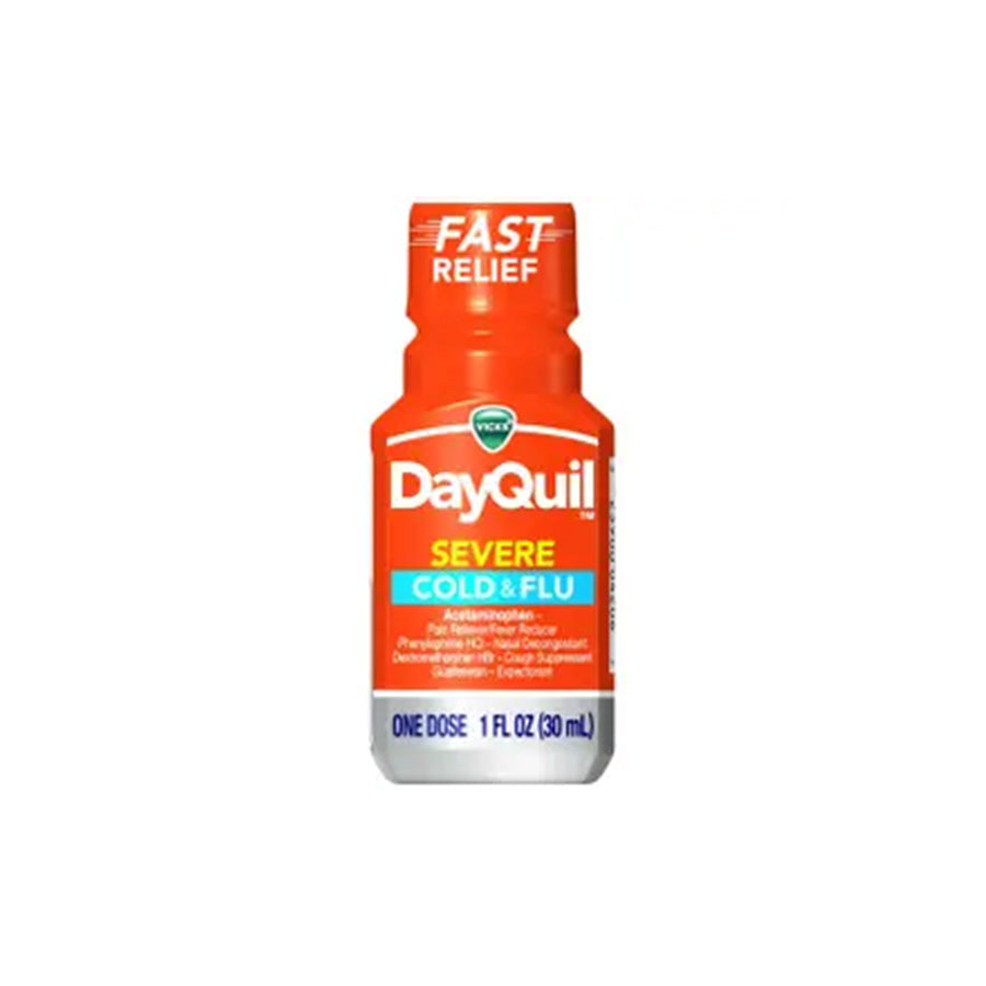 DAYQUIL COLD & FLU ONE DOSE SEVERE 8/1oz
