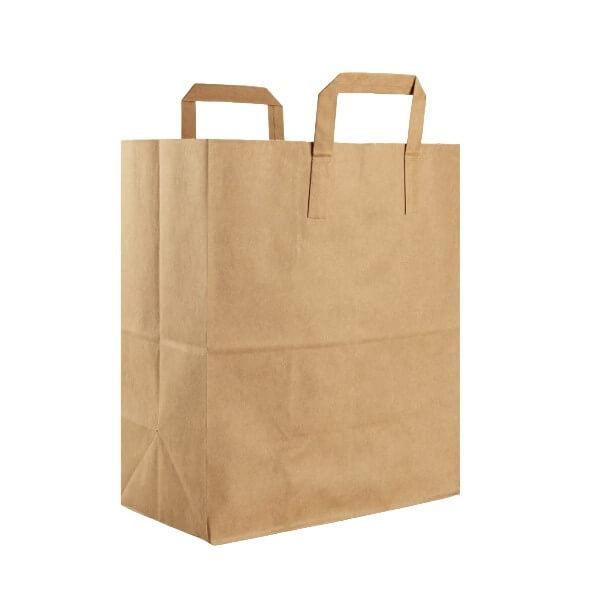 PAPER BAG HANDLE BROWN 10X7X12 250CT