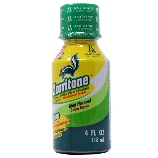 Zorritone Syrup Enriched with Vitamins A and D Mint Flavor 4oz