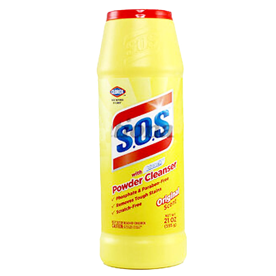 SOS POWDER CLEANER WITH BLEACH ORIGINAL 12/21oz