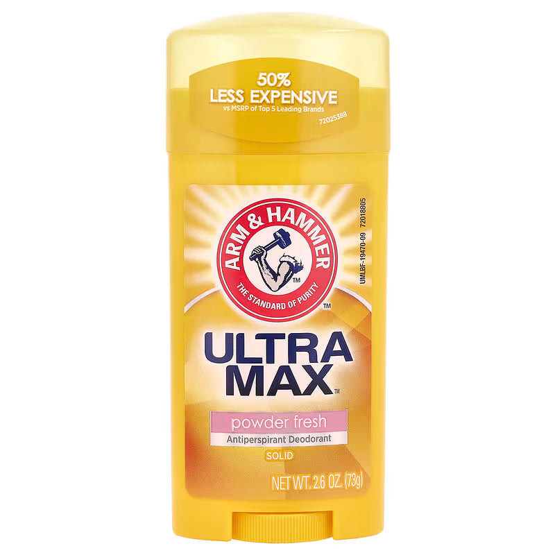 Arm & Hammer Ultra Max Antiperspirant Deodorant Solid Powder Fresh 2.6oz(73g)