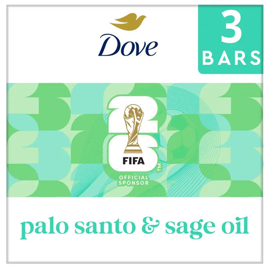 DOVE Bar Soap Fifa Palo Santo Sage 9.51oz 3PK