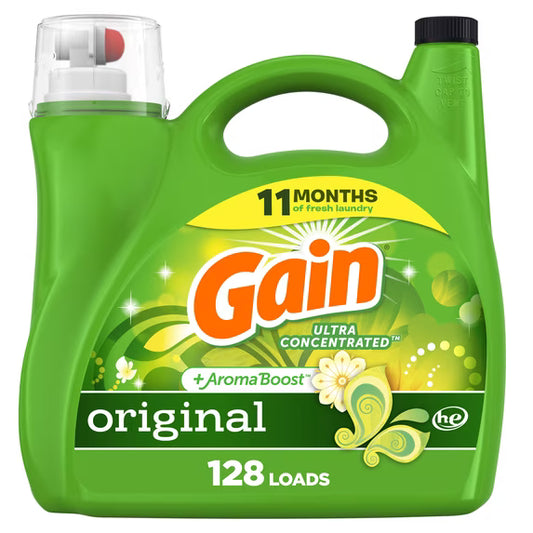 GAIN LAUNDRY DETERGENT ORIGINAL 2/184oz