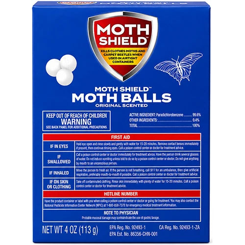 MOTHSHIELD MOTH BALLS ORIGINAL 24/4oz