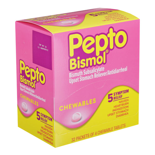 PEPTO BISMOL DIARRHEA RELIEF ORIGINAL 4CT CHEWABLE 32PK
